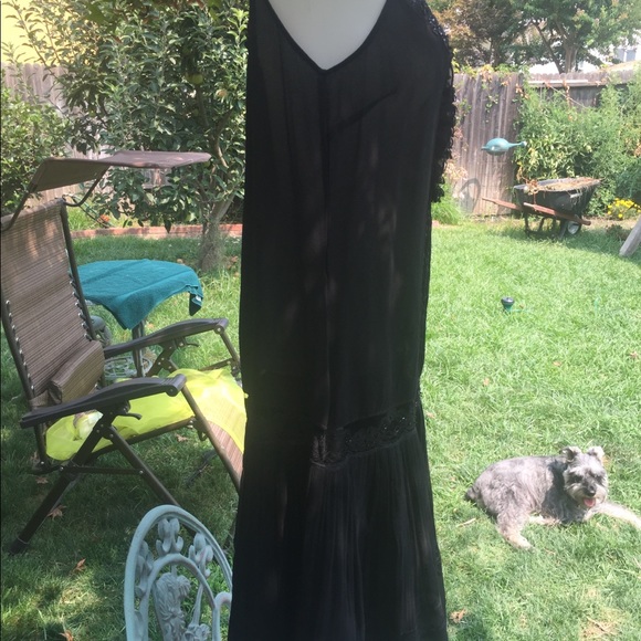Hannah Jo Black silk dress M - Picture 3 of 8